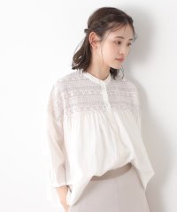 LAURA ASHLEY/【七分袖／コットン100％／洗える】リバーレースブラウス/508207450