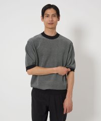 green label relaxing/A+ マイクロパターン クルーネック ニット Tシャツ/508207476