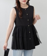 NICE CLAUP/OLIVE des OLIVE OUTLET/【WEB先行予約】チュールペプラムジレ/508207570