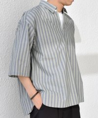 SHIPS any MEN/SHIPS any: ストライプ スモールウェイブ スキッパー プルオーバーシャツ◇/508207597