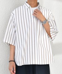 SHIPS any MEN/SHIPS any: ストライプ スモールウェイブ スキッパー プルオーバーシャツ◇/508207597