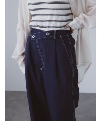 ehka sopo/配色ステッチクロスウエストパンツ/508207646