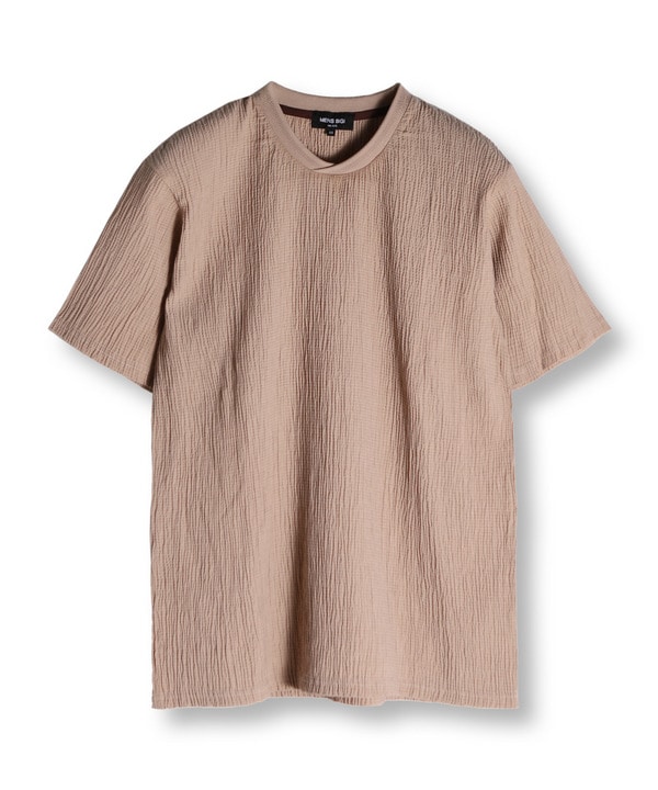 リネンブレンド楊柳リブネックTシャツ セール 30%OFF】リネンブレンド楊柳リブネックTシャツ(508207757