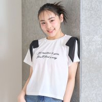 Lovetoxic/ラブトキシック Lovetoxic 肩リボン半袖Tシャツ/508208049