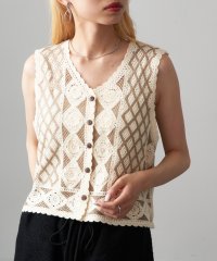 MAGASIN DE MODE Onjna/マガジンデモードオンジェナ MAGASIN DE MODE Onjna クロシェ編みベスト trc/508208066