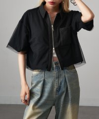 MAGASIN DE MODE Onjna/マガジンデモードオンジェナ MAGASIN DE MODE Onjna オーバーレースジッパーシャツ trc/508208067