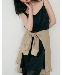 NICE CLAUP/OLIVE des OLIVE OUTLET/【LARUTA】マットバックサテンチュニックワンピース/508208121