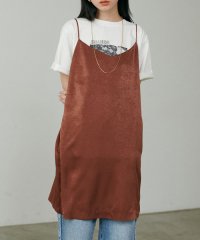 NICE CLAUP/OLIVE des OLIVE OUTLET/【LARUTA】マットバックサテンチュニックワンピース/508208121