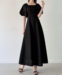 JUNOAH/ジュノア JUNOAH バックリボンフレアワンピース(薄手、裏地なし)/508208192