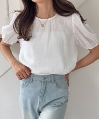 LAUIR/ラウアー LAUIR バックリボンワッシャーブラウス/508208196