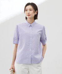 J.PRESS LADIES（LARGE SIZE）/【洗える】アセVisギンガム シャツ ブラウス/508208471