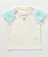 apres les cours/ネックレス風チュールスリーブTシャツ_接触冷感/507892605