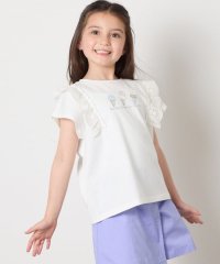 a.v.v(KID'S)/【接触冷感/ジメジメ対策】[100－150]肩フリルモチーフＴシャツ/508004948