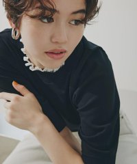 N Natural Beauty Basic/フリルネックフォルムスリーブニット/508202617