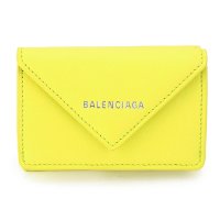 BALENCIAGA/バレンシアガ BALENCIAGA 3つ折り財布 ペーパー MINI WALLET 391446 DLQ0N 7302 YELLOW/508208317