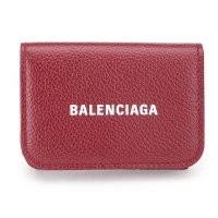 BALENCIAGA/バレンシアガ BALENCIAGA 3つ折り財布 キャッシュ MINI WALLET 593813 1IZI3 6091 WINE RED/508208319