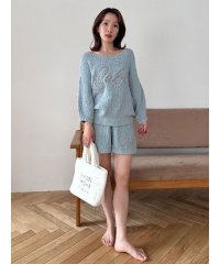 SNIDEL HOME/ロゴエンブロイダリーニットショートパンツ/508208606