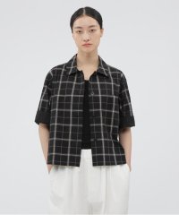 MARGARET HOWELL/COTTON LINEN CHECK SHIRT/508208970