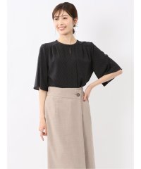 m.f.editorial/エムエフエディトリアル m.f.editorial ホック付きクルーネック 半袖プルオーバーブラウス/508209065