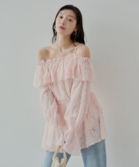 PAL OUTLET/【Chico】オフショルフリルチュニックブラウス/508209161