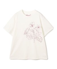 MACPHEE/ボタニカルエンブロイダリー ハーフスリーブTシャツ/508209931