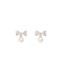 Samantha Tiara/K10 PG リボン×パールピアス≪6月 誕生石≫/508210043