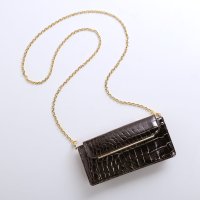 HALEINE/アレンヌ HALEINE [HALEINE]クロコダイル お財布&スマホ ショルダーバッグ/508210766