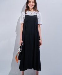INDIVI/インディヴィ INDIVI 【洗える／凹凸素材】シャーリング調素材キャミワンピース/508210774