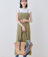 INDIVI/インディヴィ INDIVI 【洗える／凹凸素材】シャーリング調素材キャミワンピース/508210774