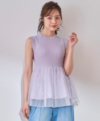 31 Sons de mode/トランテアン ソン ドゥ モード 31 Sons de mode 2025春夏新作 チュールレイヤードビジューペプラムニット/508211028