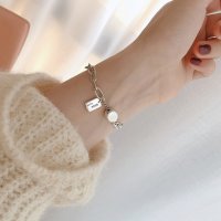Forcement/フォースメント Forcement 幅広いシーンで活躍スクエアロゴ入りチェーンブレスレット/508211040