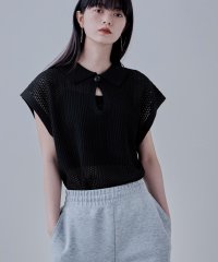 etoll./エトル etoll. ポロ襟メッシュニットプルオーバー/508211083