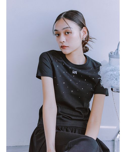 セール】前後ロゴ入りフラワープリント半袖Tシャツ（Tシャツ