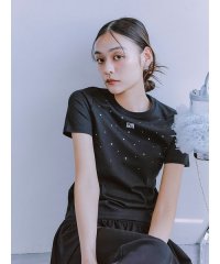 FURFUR/【WEB限定】ビジュー付きロゴ刺繍Tシャツ/508211297