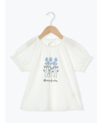 Samansa Mos2 Lagom/【吸水速乾】お花プリントパフスリーブTシャツ/508211781