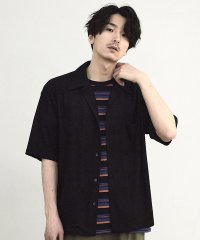 RATTLE TRAP/パイルチェックオープンカラー半袖シャツ/508211797