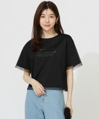 anySiS/【洗える】シアーチュールロゴ Tシャツ/508211982