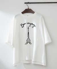NICE CLAUP/OLIVE des OLIVE OUTLET/【NAO】ドルマンアート刺繍Tシャツ/508212080