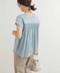 URBAN RESEARCH DOORS/シャーリング布帛ドッキングカットソー/508212115