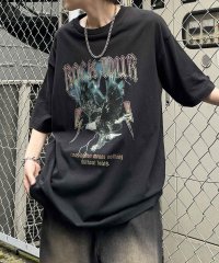 Confirm/コンファーム Confirm ヴィンテージライク ロックプリント レトロ ピグメント加工 ビッグシルエット半袖バンドTシャツ カットソー/508212314