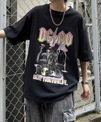 Confirm/コンファーム Confirm ヴィンテージライク ロックプリント レトロ ピグメント加工 ビッグシルエット半袖バンドTシャツ カットソー/508212314