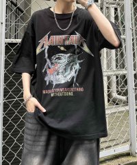 Confirm/コンファーム Confirm ヴィンテージライク ロックプリント レトロ ピグメント加工 ビッグシルエット半袖バンドTシャツ カットソー/508212314