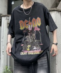 Confirm/コンファーム Confirm ヴィンテージライク ロックプリント レトロ ピグメント加工 ビッグシルエット半袖バンドTシャツ カットソー/508212314