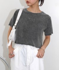 and　Me.../アンドミー andme ヴィンテージ加工 ショート丈 ロゴ 半袖 Tシャツ/508212487