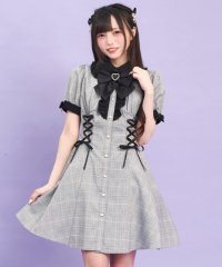 Secret Honey/シークレットハニー Secret Honey ウエストレースアップ半袖ワンピース/508212593