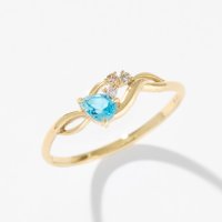 L&Co./エルアンドコー L&Co. K10リング(ブルートパーズ/ダイヤモンド0.03ct)/508212615