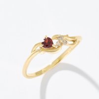 L&Co./エルアンドコー L&Co. K10リング(ガーネット/ダイヤモンド0.03ct)/508212618