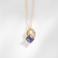 L&Co./エルアンドコー L&Co. K10ネックレス(アイオライト・ダイヤモンド0.03ct)/508212627