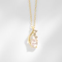 L&Co./エルアンドコー L&Co. K10ネックレス(ローズクォーツ・ダイヤモンド0.03)/508212628
