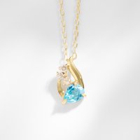 L&Co./エルアンドコー L&Co. K10ネックレス(ブルートパーズ・ダイヤモンド0.03ct)/508212629